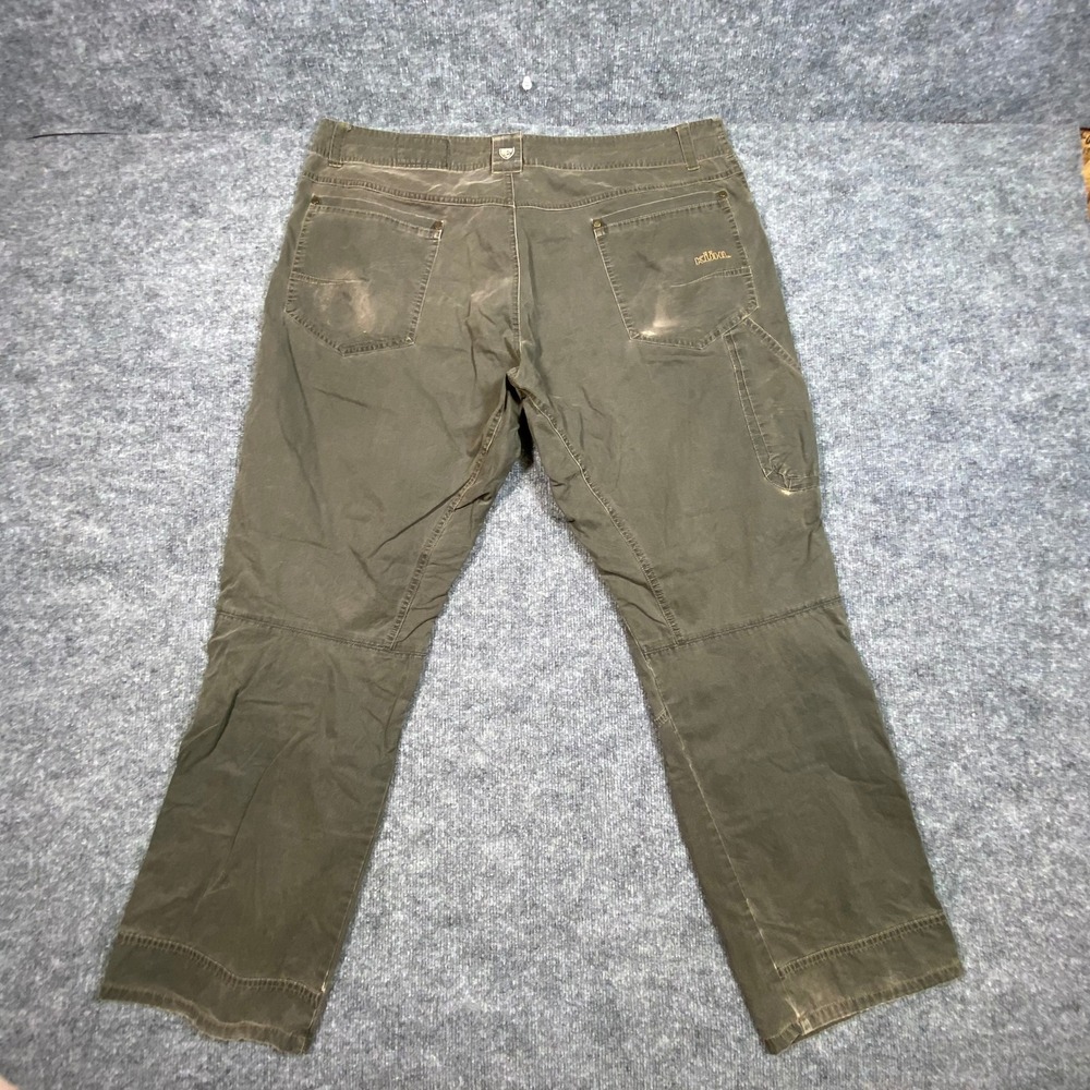 Kuhl Revolvr Mens 40x32 Olive Green Hiking Work Pants Articulated Knee Cotton